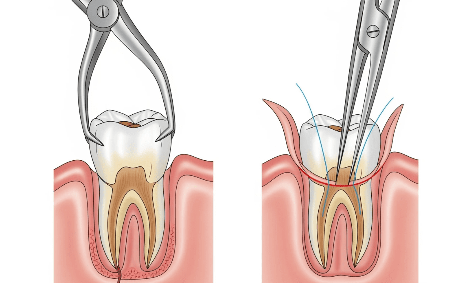 Simple vs. Surgical Extraction - Tooth Extractions